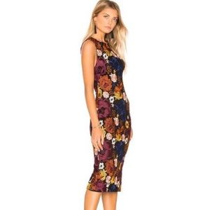 Alice + Olivia Multicolor Floral Embroidered Dress